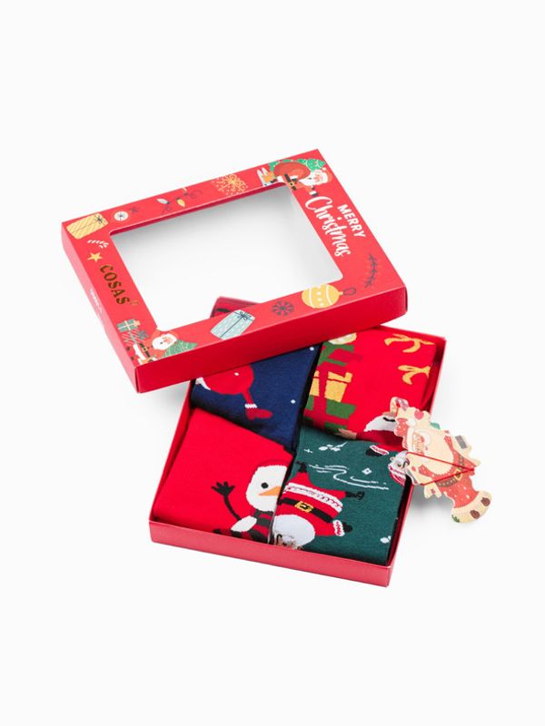 Edoti Edoti X-mas Чорапи 4 чифта Cherven