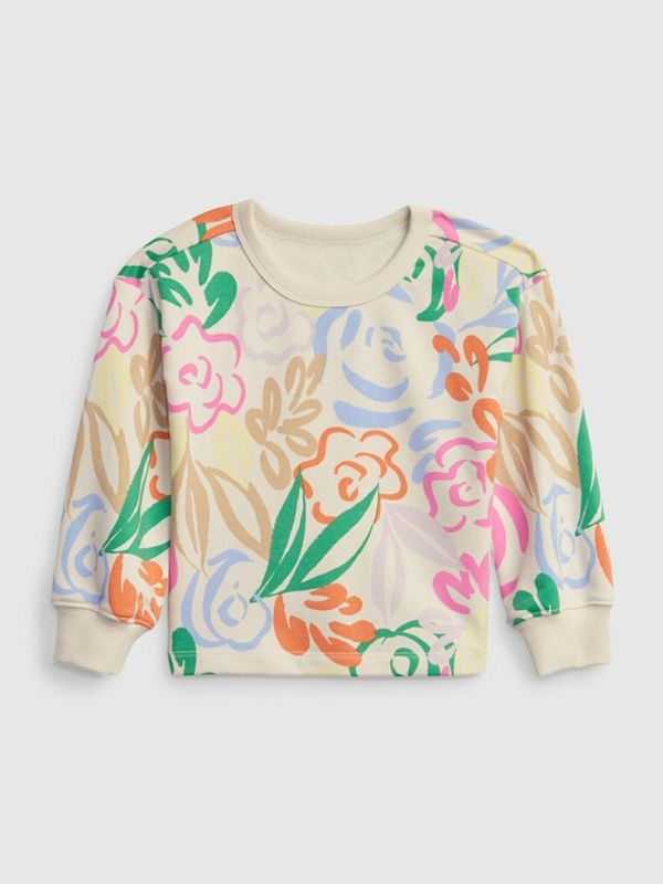 GAP GAP floral Суитшърт детски Rozov Bezhov