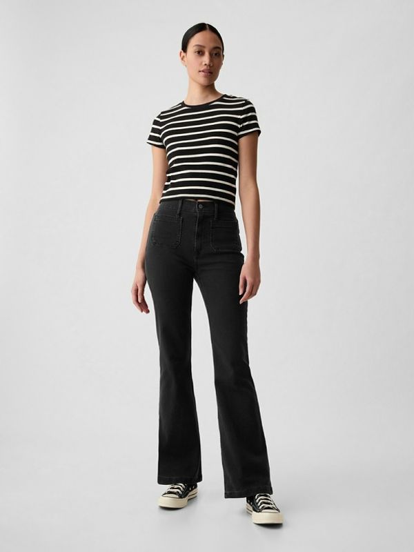 GAP GAP High Rise '70s Flare Jeans Cheren