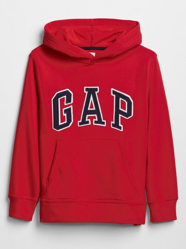 GAP GAP Logo Hoodie Sweatshirt Cherven
