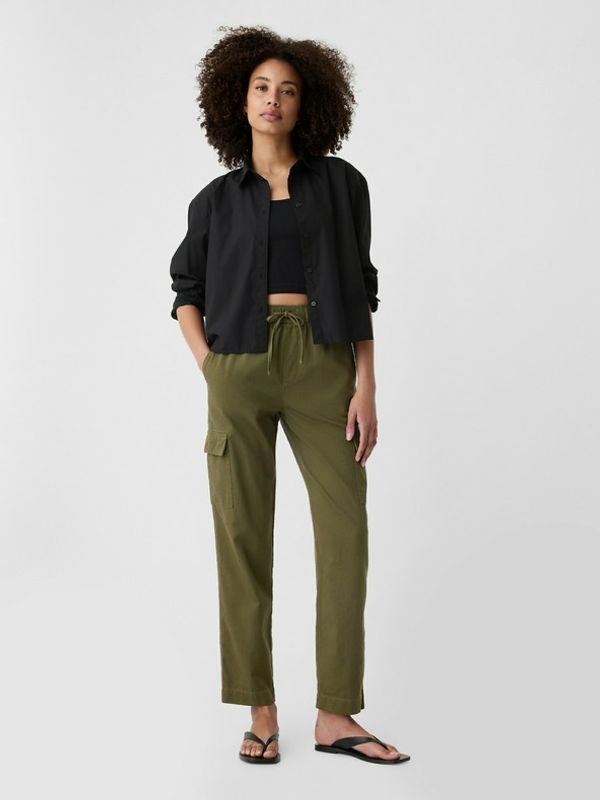 GAP GAP Mid Rise Easy Cargo Панталон Zelen