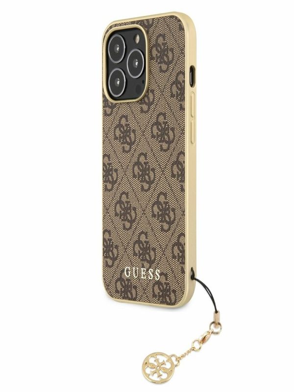 Guess Guess 4G Charm Zadní Kryt pro iPhone 13 Pro Brown Калъф за телефон Lilav