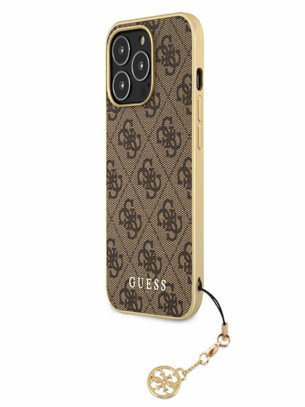 Guess Guess 4G Charm Zadní Kryt pro iPhone 13 Pro Max Brown Калъф за телефон Lilav
