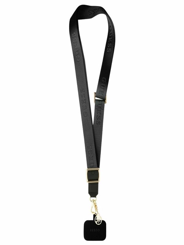Guess Guess Crossbody Popruh Nylon 4G Charm Black Калъф за телефон Lilav