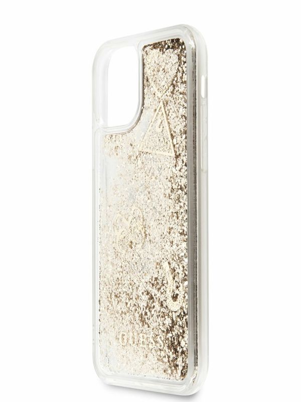 Guess Guess Glitter Hearts Zadní Kryt pro iPhone 11 Gold Калъф за телефон Lilav