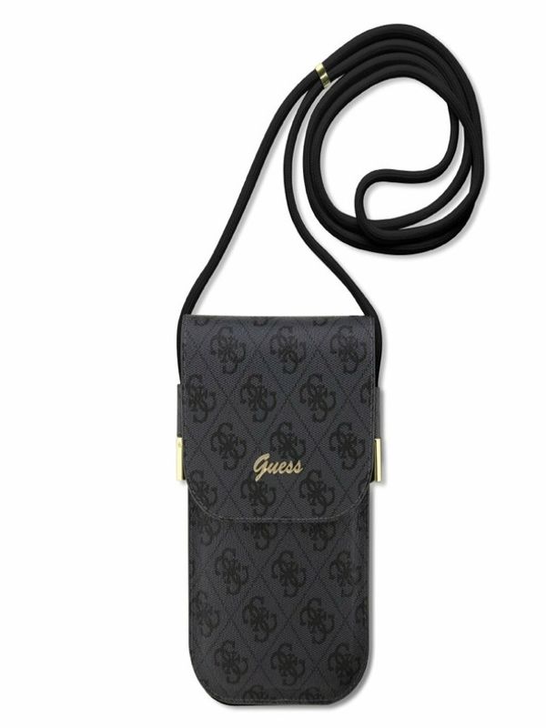 Guess Guess PU 4G Metal Logo Script Black Калъф за телефон Lilav