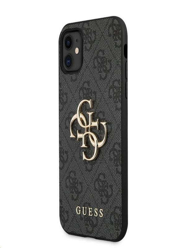 Guess Guess PU 4G Metal Logo Zadní Kryt pro iPhone 11 Grey Калъф за телефон Lilav
