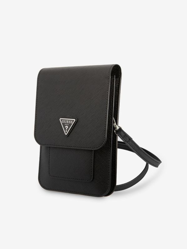 Guess Guess PU Saffiano Triangle Logo Black Чанта Lilav