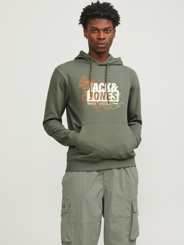Jack & Jones Jack & Jones Map Sweatshirt Zelen