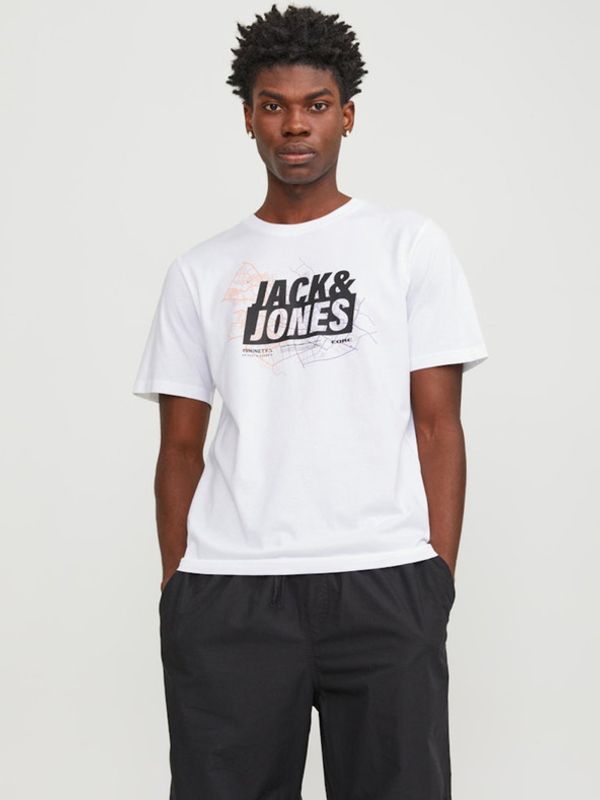 Jack & Jones Jack & Jones Map T-shirt Byal