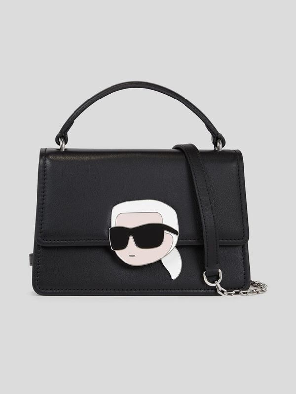 Karl Lagerfeld Karl Lagerfeld Ikonik 2.0 Leather Дамска чанта Cheren