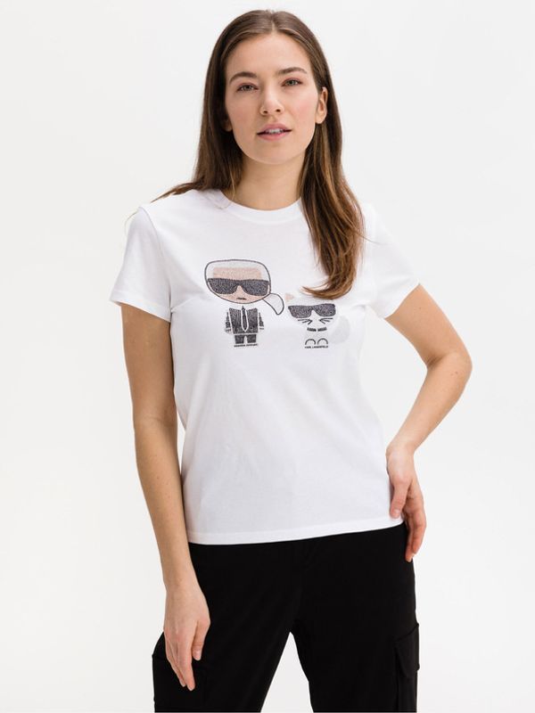 Karl Lagerfeld Karl Lagerfeld Ikonik T-shirt Byal