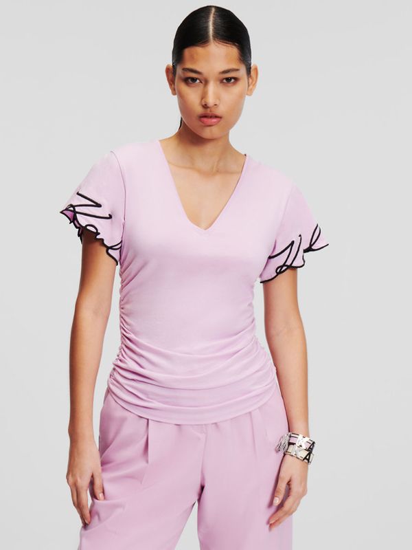 Karl Lagerfeld Karl Lagerfeld Karl Signature T-shirt Rozov