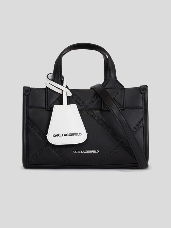 Karl Lagerfeld Karl Lagerfeld Skuare SM Embossed Дамска чанта Cheren