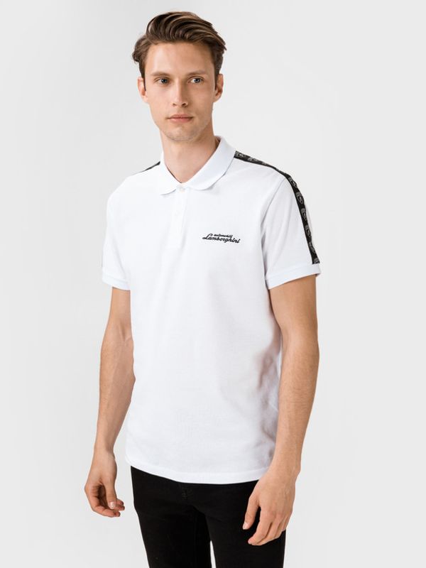 Lamborghini Lamborghini Polo T-shirt Byal