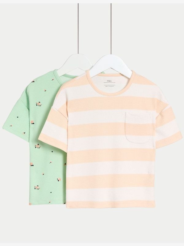 Marks & Spencer Marks & Spencer Тениска 2 бр детска Oranzhev
