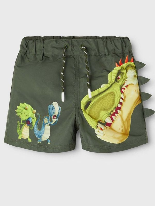 name it name it Gigantosaurus Детски бански Zelen