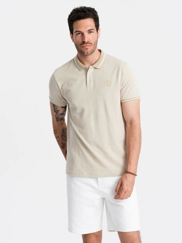 Ombre Clothing Ombre Clothing Поло тениска Bezhov