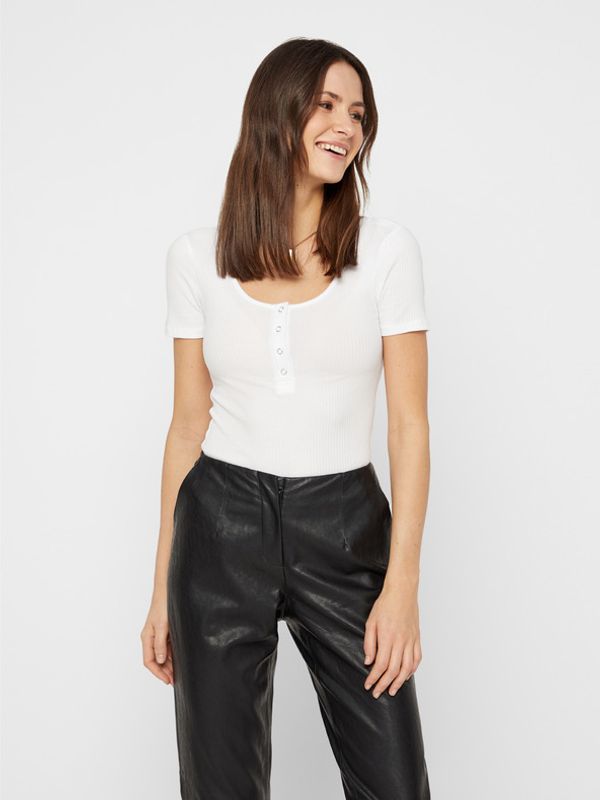 Pieces Pieces Kitte T-shirt Byal