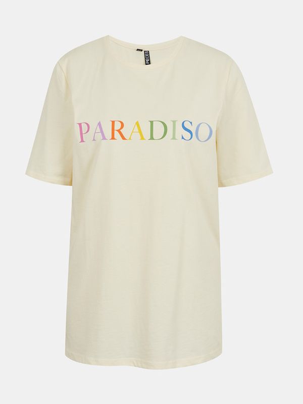 Pieces Pieces Tuhila T-shirt Byal