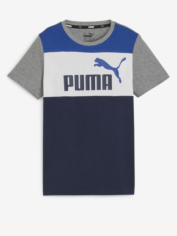 Puma Puma ESS Block Тениска детски Siv