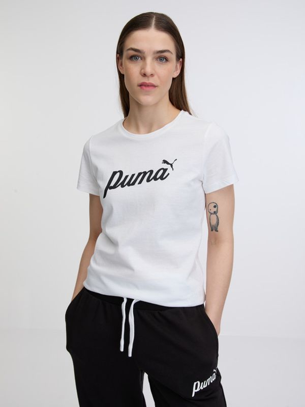 Puma Puma ESS+ Script T-shirt Byal