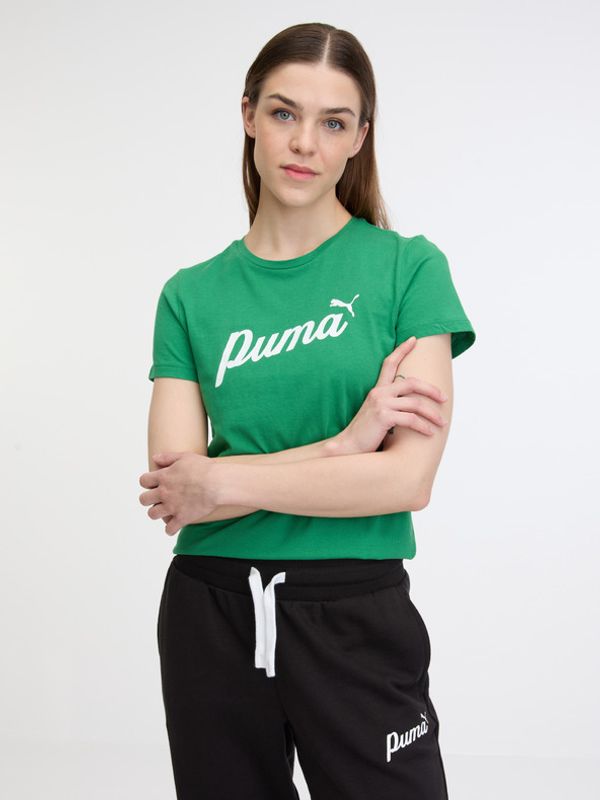 Puma Puma ESS+ Script T-shirt Zelen