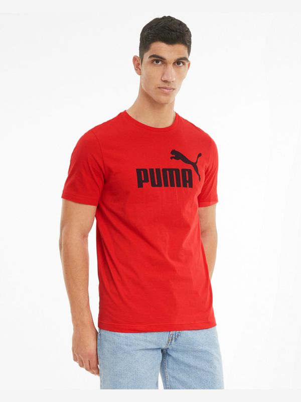 Puma Puma Essentials Logo T-shirt Cherven