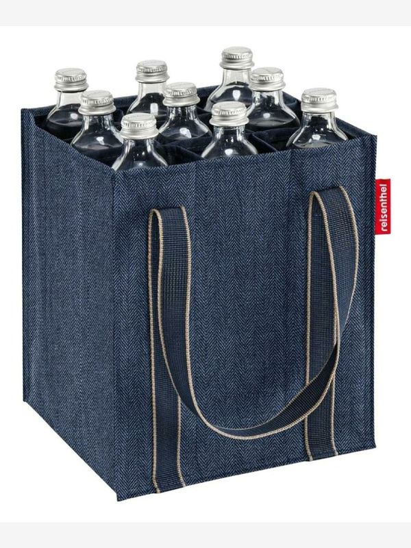 Reisenthel Reisenthel Bottlebag Herringbone Dark Blue Чанта Sin