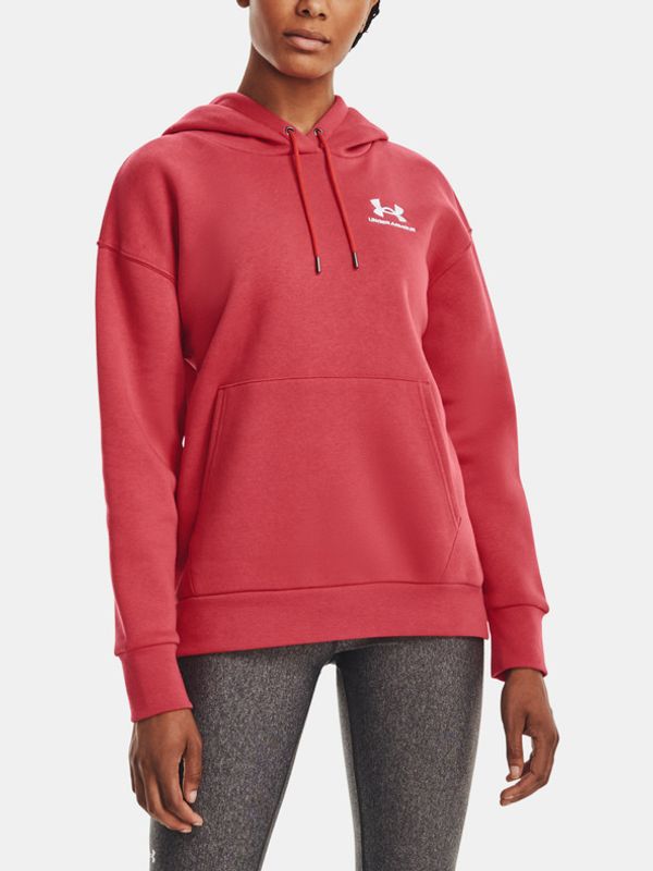 Under Armour Under Armour Essential Fleece Hoodie Sweatshirt Cherven