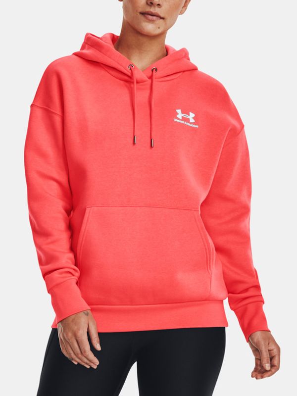 Under Armour Under Armour Essential Fleece Hoodie Sweatshirt Cherven