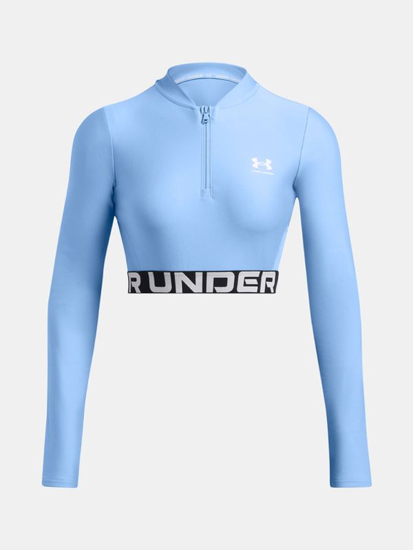 Under Armour Under Armour HeatGear Rib 1/4 Zip LS T-shirt Sin
