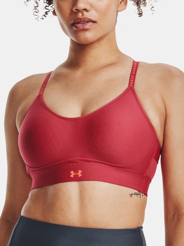 Under Armour Under Armour Infinity Covered Low-RED Cпортен Сутиен Cherven