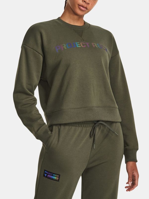 Under Armour Under Armour Project Rock HW Leg Day Crew Sweatshirt Zelen