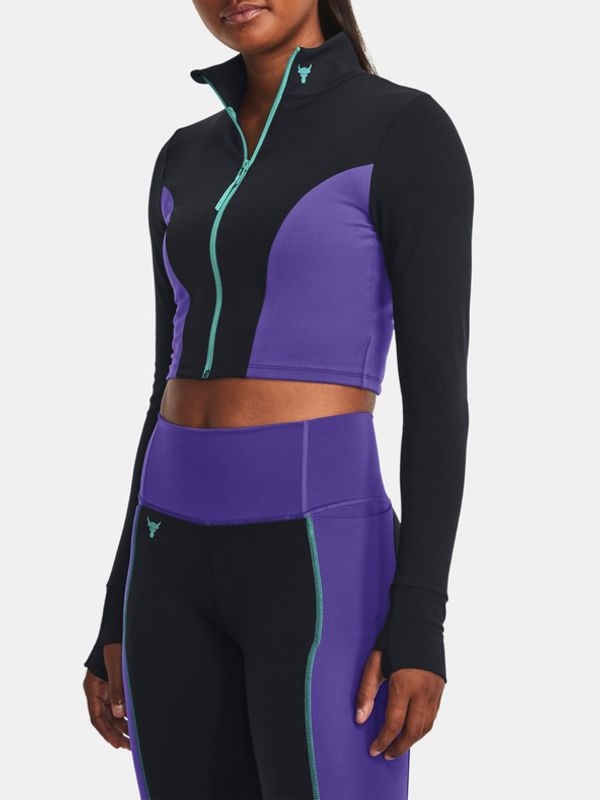 Under Armour Under Armour Project Rock LetsGo Crop FZ T-shirt Lilav