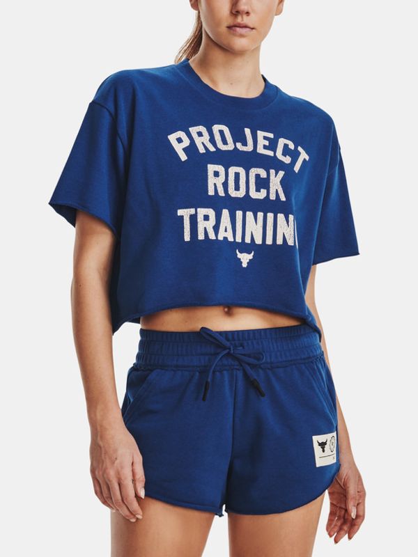 Under Armour Under Armour Project Rock SS Crop Rvl Terry TG Горна част Sin