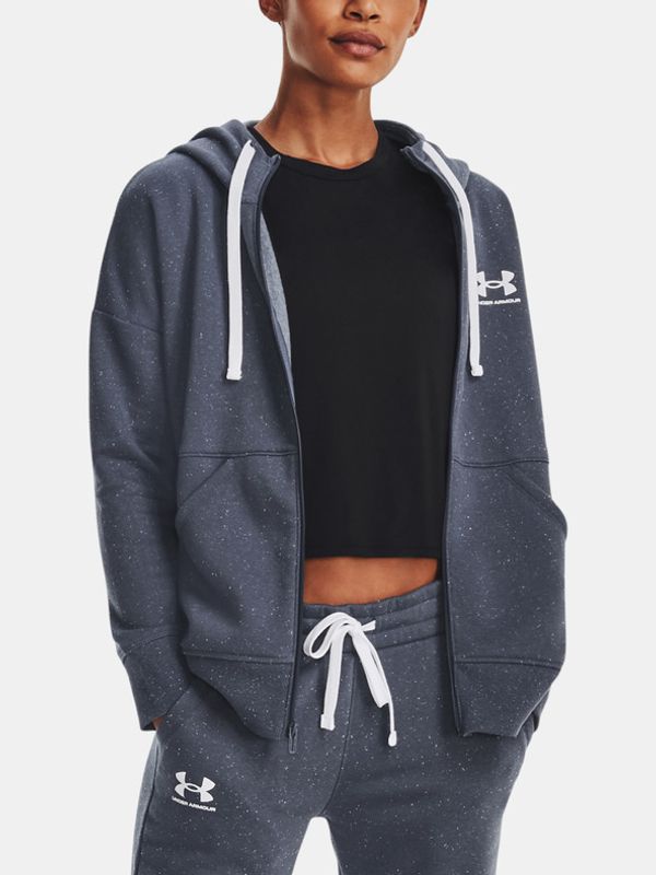 Under Armour Under Armour Rival Fleece FZ Hoodie-GRY Sweatshirt Siv