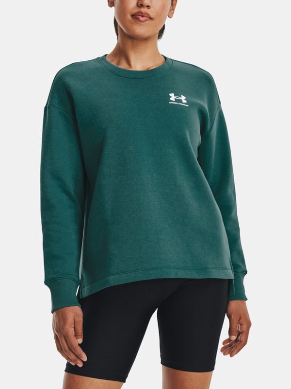 Under Armour Under Armour Rival Fleece Oversize Crew Sweatshirt Zelen