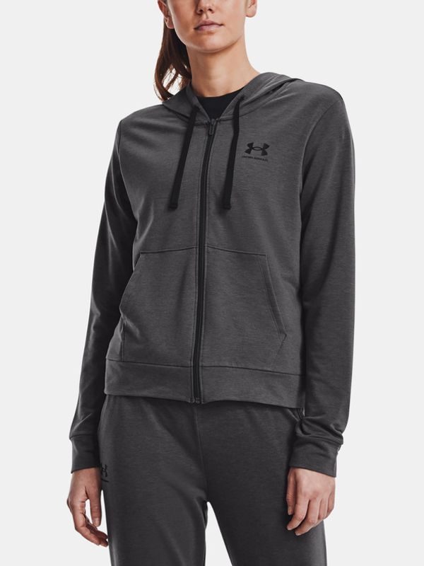 Under Armour Under Armour Rival Terry FZ Hoodie Sweatshirt Siv