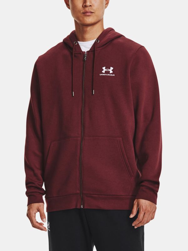Under Armour Under Armour UA Essential Fleece FZ Hood Sweatshirt Cherven