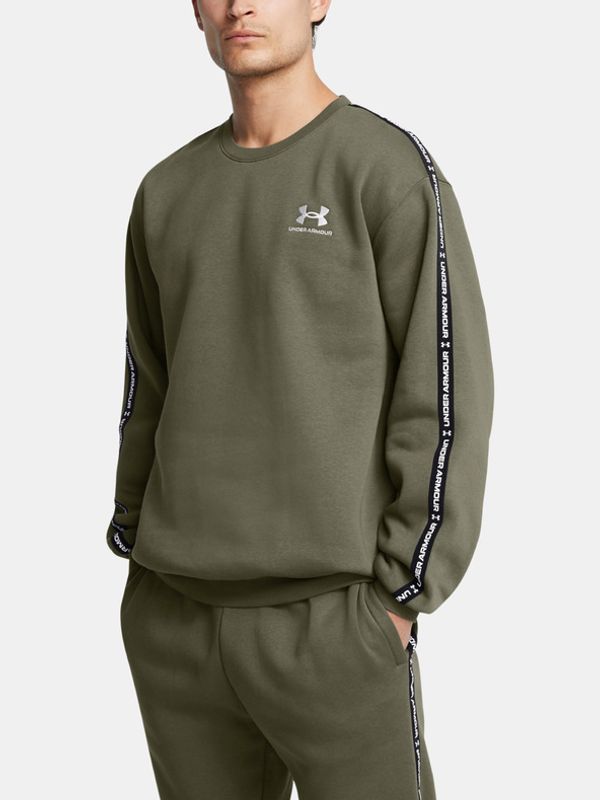 Under Armour Under Armour UA Icon Fleece Crew Taping Sweatshirt Zelen