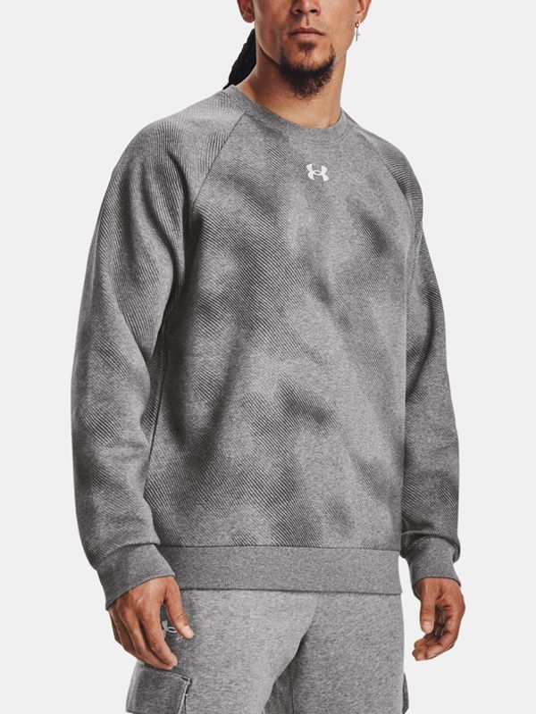 Under Armour Under Armour UA Rival Fleece Printed Crew Sweatshirt Siv