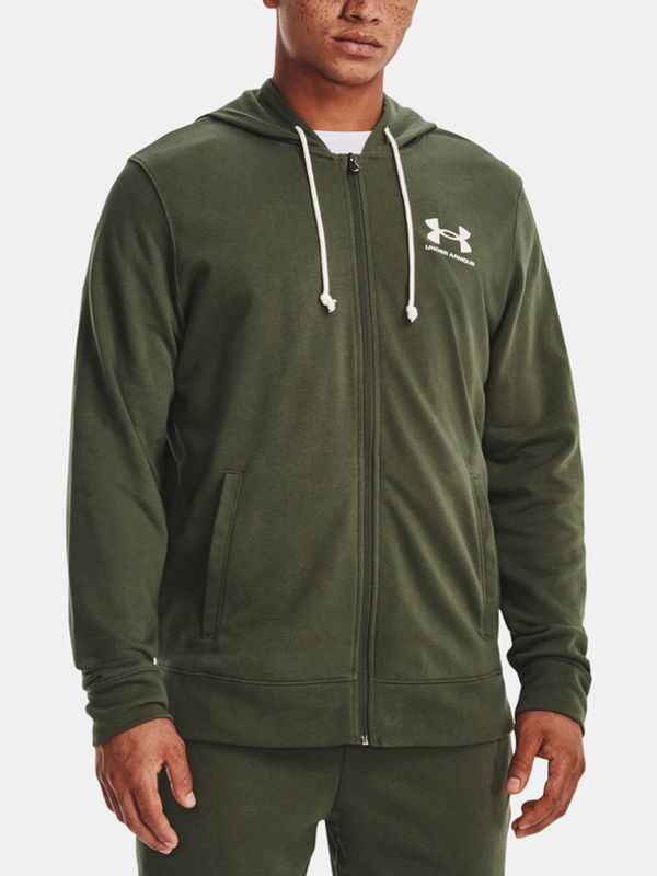 Under Armour Under Armour UA Rival Terry LC FZ Sweatshirt Zelen