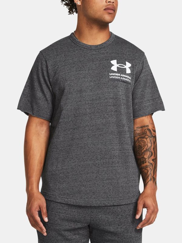 Under Armour Under Armour UA Rival Terry SS Colorblock T-shirt Siv