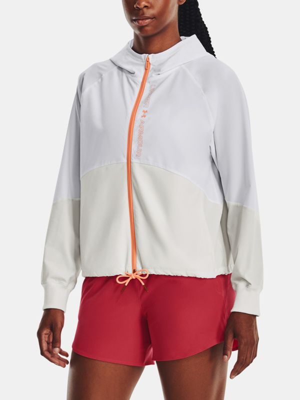 Under Armour Under Armour Woven FZ Jacket-WHT Winter jacket Byal