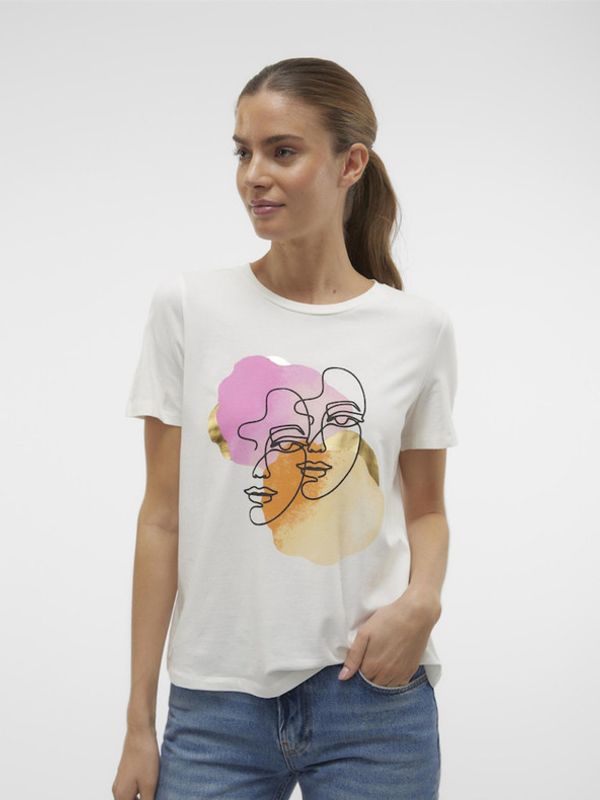 Vero Moda Vero Moda Facey T-shirt Byal