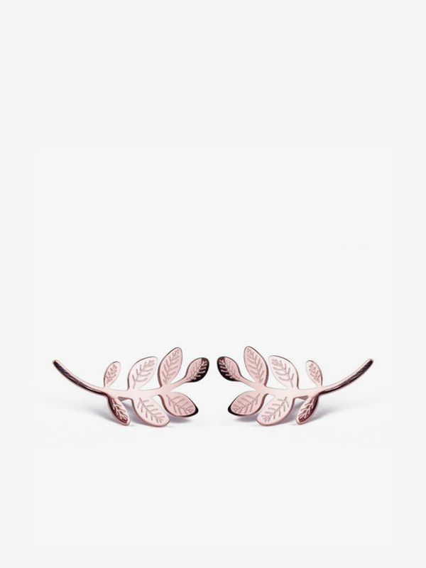 Vuch Vuch Leaves Rose Gold Обици Rozov