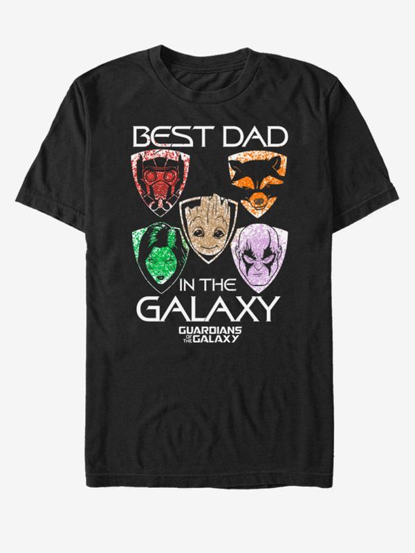 ZOOT.Fan ZOOT.Fan Marvel Best dad in the galaxy Strážci Galaxie T-shirt Cheren