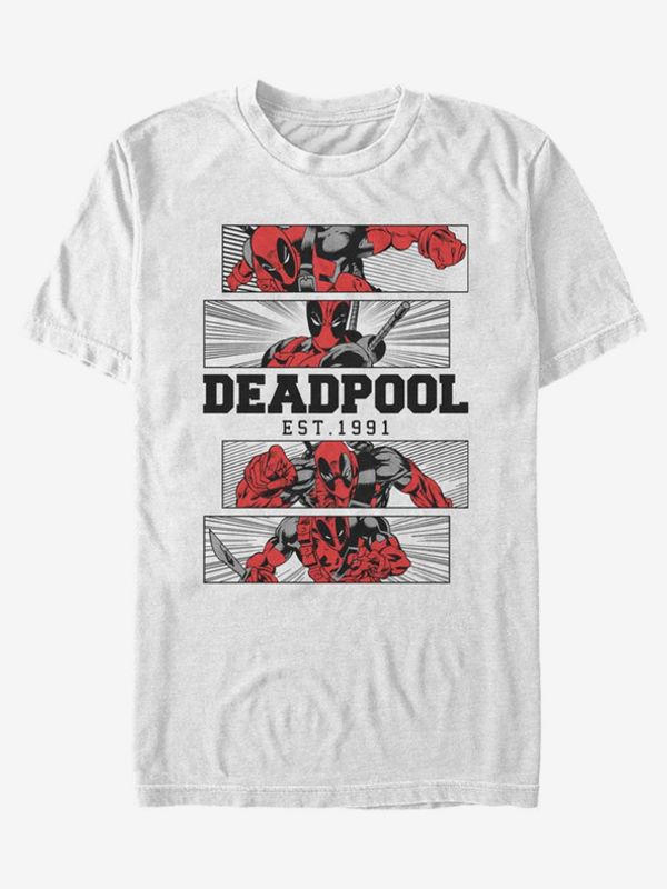 ZOOT.Fan ZOOT.Fan Marvel Deadpool 4 Panel 2 Tone T-shirt Byal