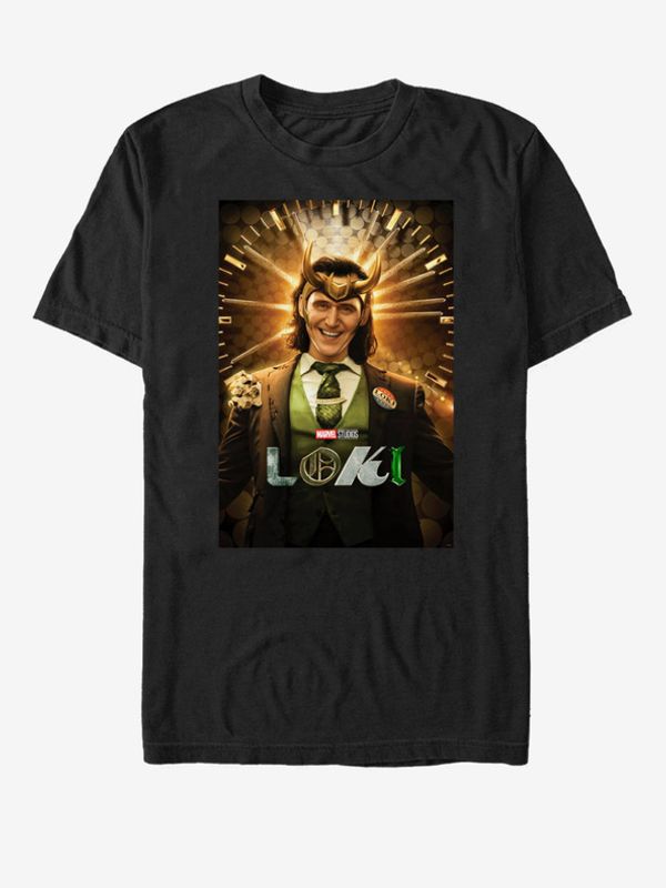 ZOOT.Fan ZOOT.Fan Marvel Loki Smile Poster T-shirt Cheren